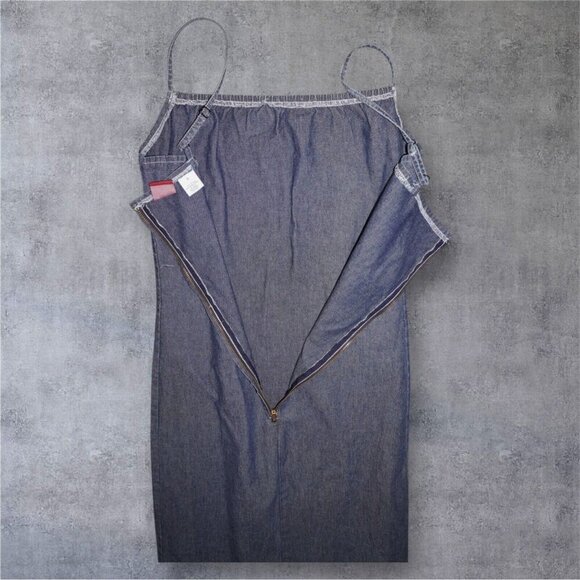 Vintage Old Navy Blue Jeans Chambray Mini Dress Women’s Size 1 | Y2K 2000s - Picture 8 of 12